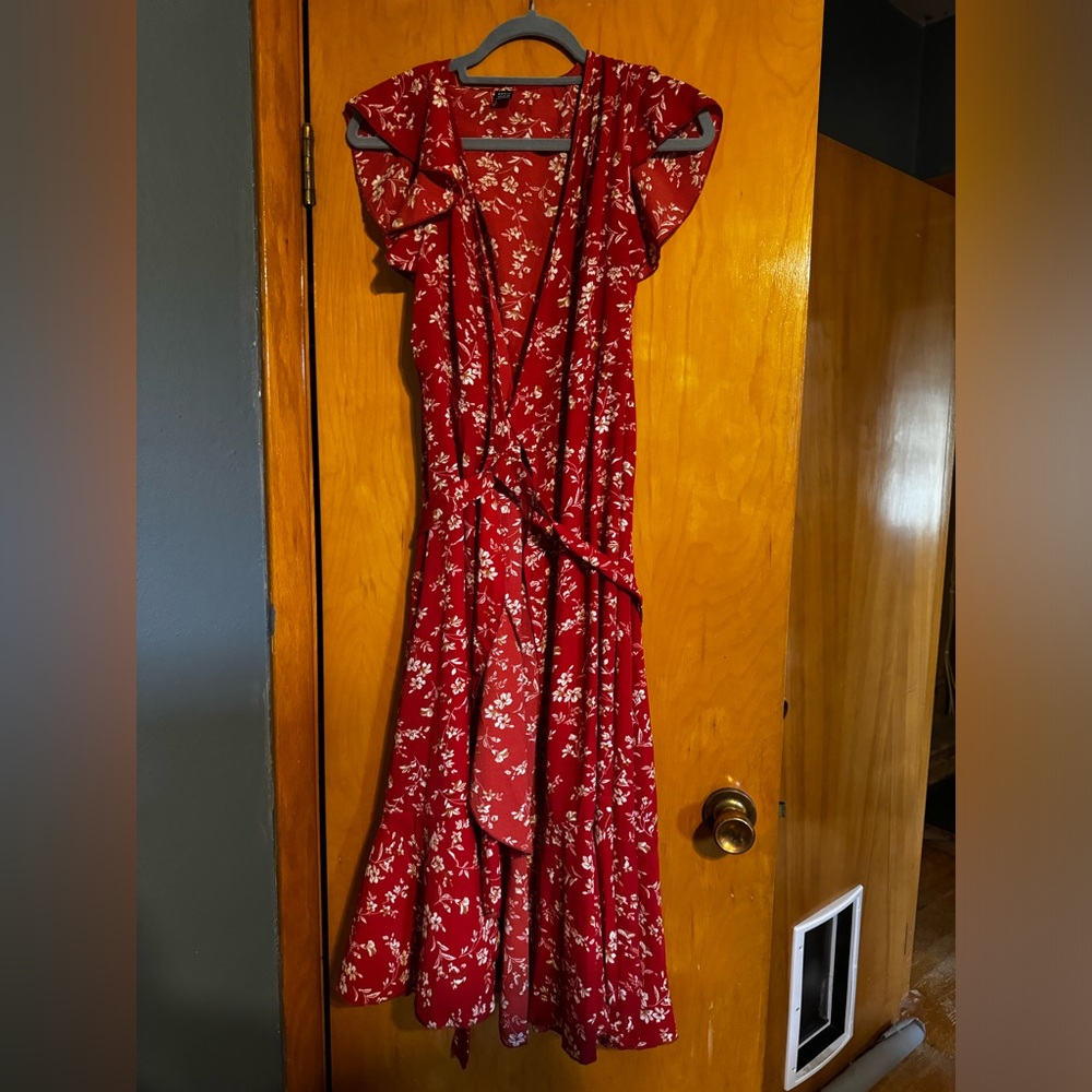 SHIEN Floral Wrap Dress (L)